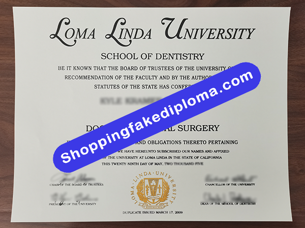 Loma Linda University Degree, Buy Fake Loma Linda University Degree