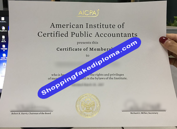 fake American AICPA Certificate, Buy Fake American AICPA Certificate