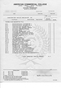     American commercial college transcript,Buy Fake American commercial college transcript