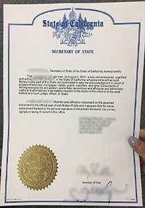 California Secretary of State Document Certification