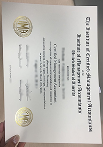 The CMA of the IMA United States American certificate
