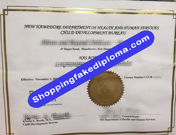 New Hampshire State CPA Certificate, Buy Fake New Hampshire State CPA Certificate