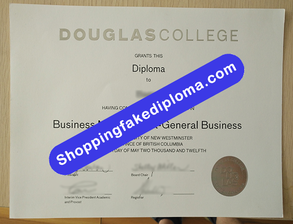 Douglas College Diploma, Buy Fake Douglas College Diploma