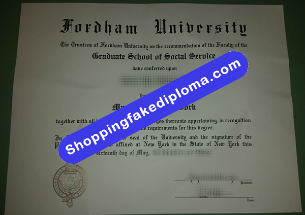Fordham University Degree, Buy Fake Fordham University Degree