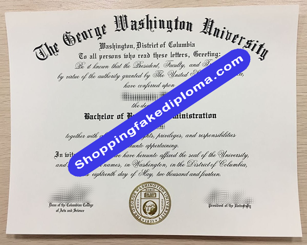 George Washington University Degree, Buy Fake George Washington University Degree