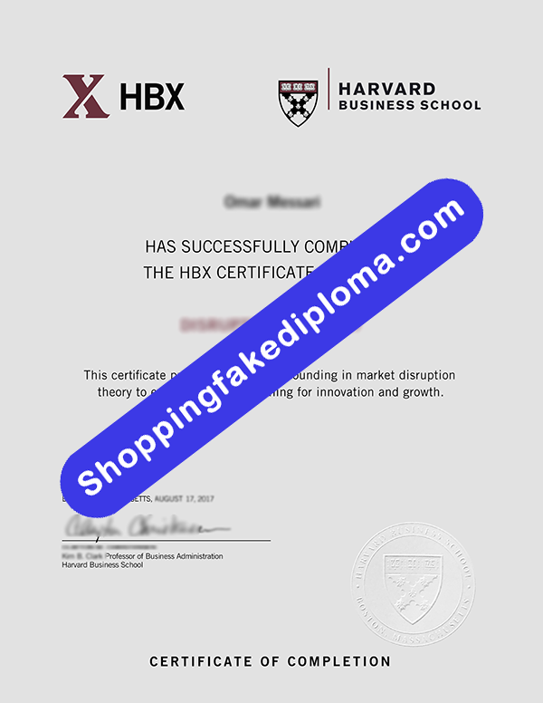 Harvard Business School Certificate, Buy Fake Harvard Business School Certificate