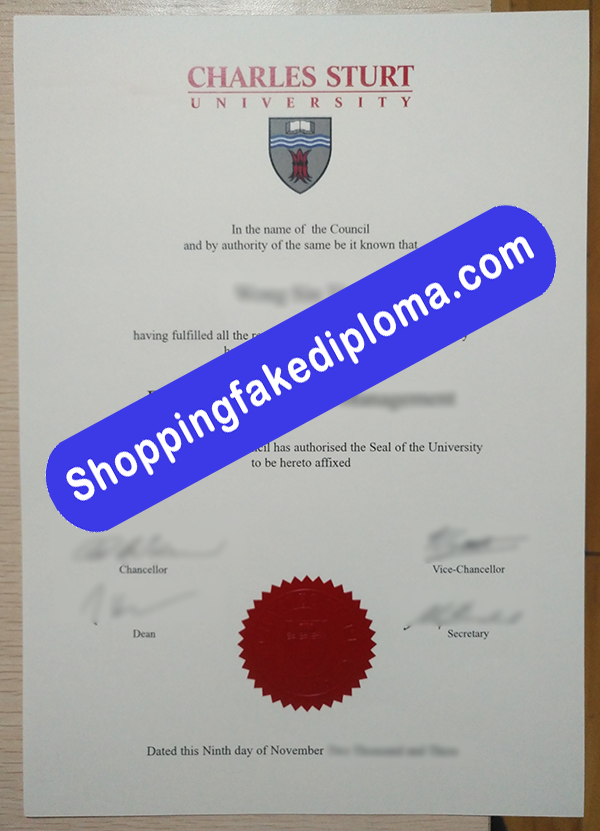 Charles Sturt University Diploma, Buy Fake Charles Sturt University Diploma