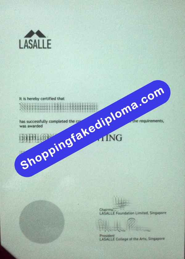 Lassale College Diploma, Buy Fake Lassale College Diploma