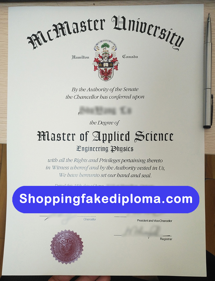 McMaster University fake degree, buy McMaster University fake degree