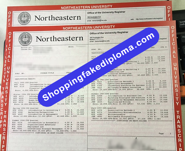 fake Northeastern University Transcript , Buy Fake Northeastern University Transcript