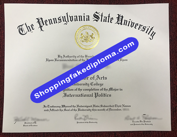 Pennsylvania StateUniversity Degree, Fake Pennsylvania StateUniversity Degree