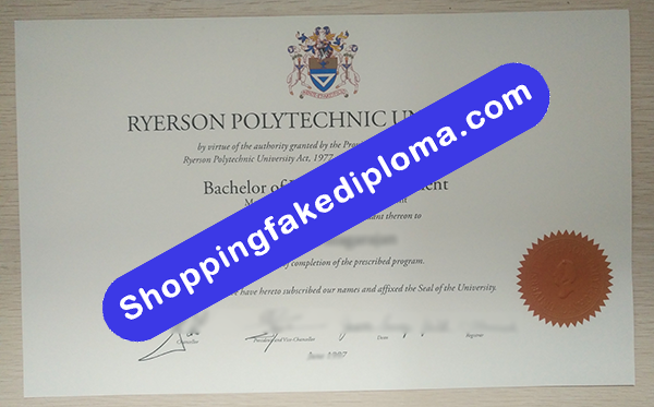 Ryerson Polytechnic University Degree, Buy Fake Ryerson Polytechnic University Degree