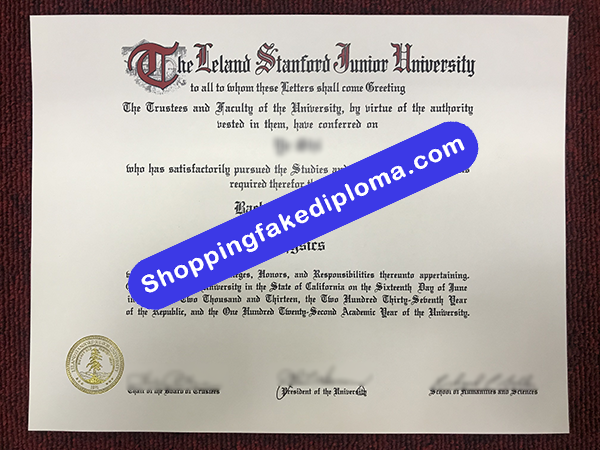 Leland Stanford Junior University Degree, Buy Fake Leland Stanford Junior University Degree