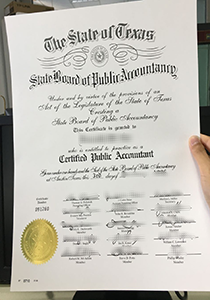 State Of Texas CPA Certificate, Buy Fake State Of Texas CPA Certificate