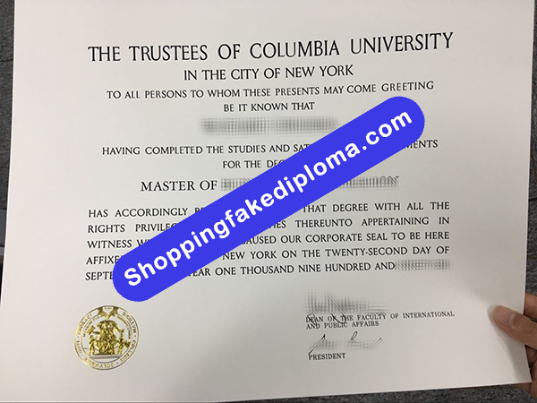 Columbia University City Of New York Degree, Buy Fake Columbia University City Of New York Degree