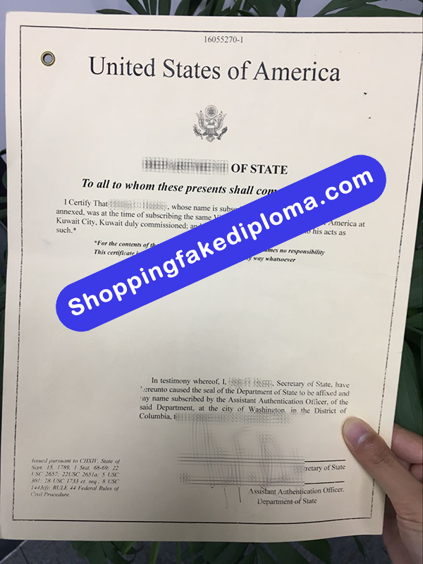 United States Of American Document, Buy Fake United States Of American Document 