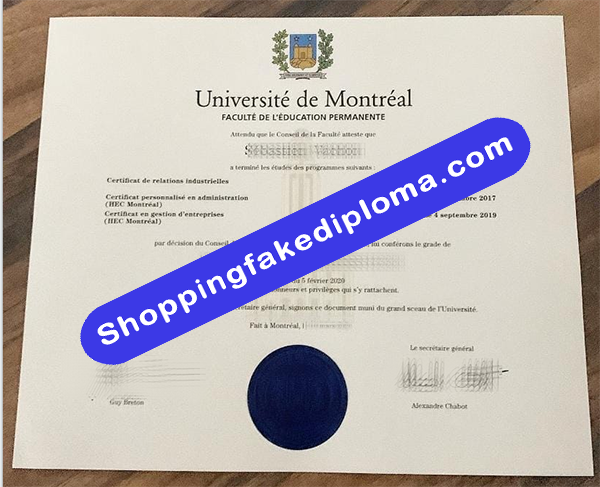 University De Montreal Document, Buy Fake University De Montreal Document