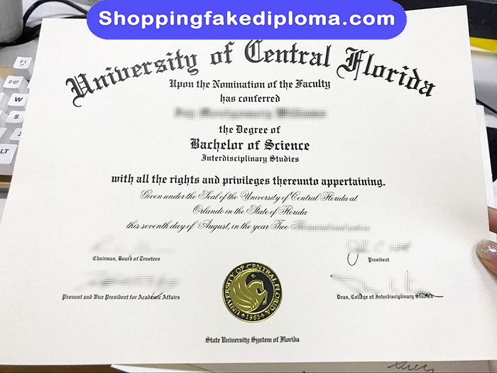University of Central Florida fake degree, University of Central Florida diploma