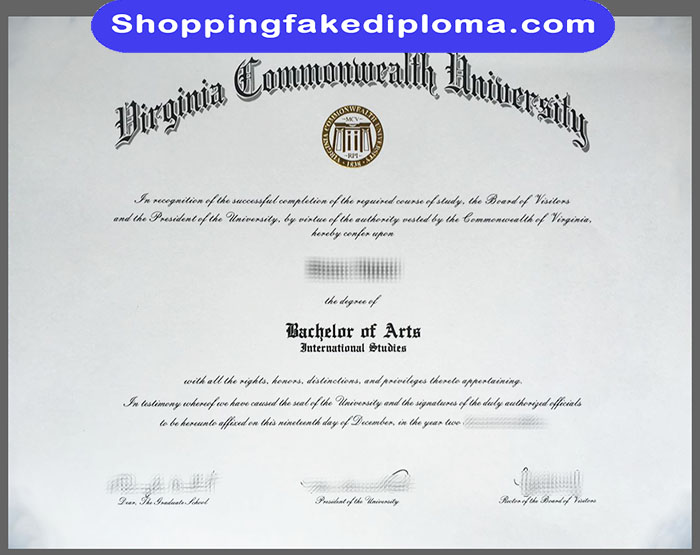 Virginia Commonwealth University fake degree, Virginia Commonwealth University fake diploma