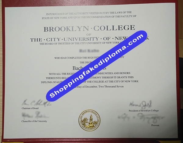 Brooklyn College City University Of New York Degree, Buy Fake Brooklyn College City University Of New York Degree