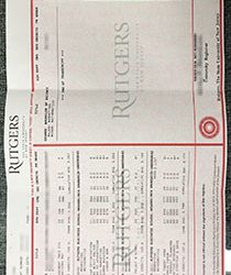Rutgers State University of New Jersey fake transcript