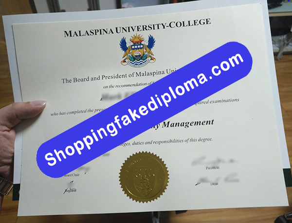 Malaspina University College Degree, Buy Fake Malaspina University College Degree