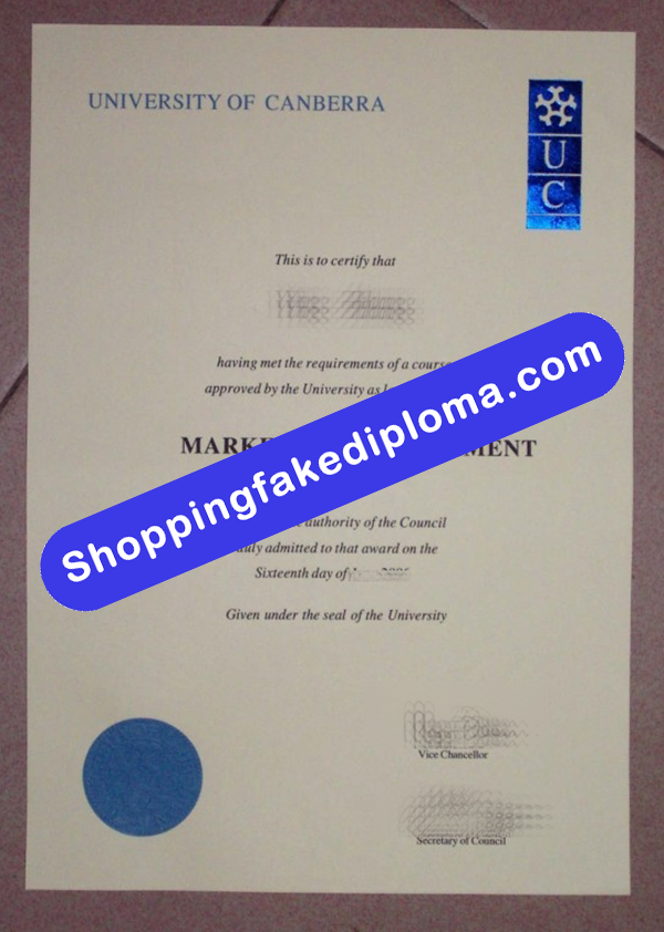 University of Canberra Degree, Buy Fake University of Canberra Degree