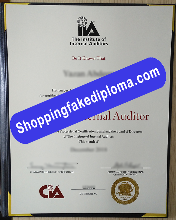 Certified Internal Auditor Certificate, Buy Fake Certified Internal Auditor Certificate 