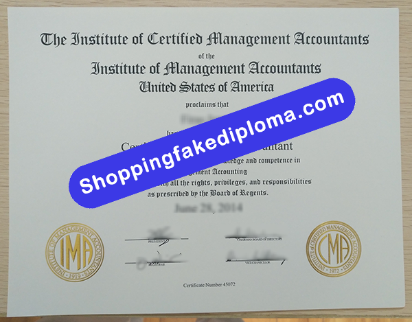 Certified Management Accountant Certificate, Buy Fake Certified Management Accountant Certificate