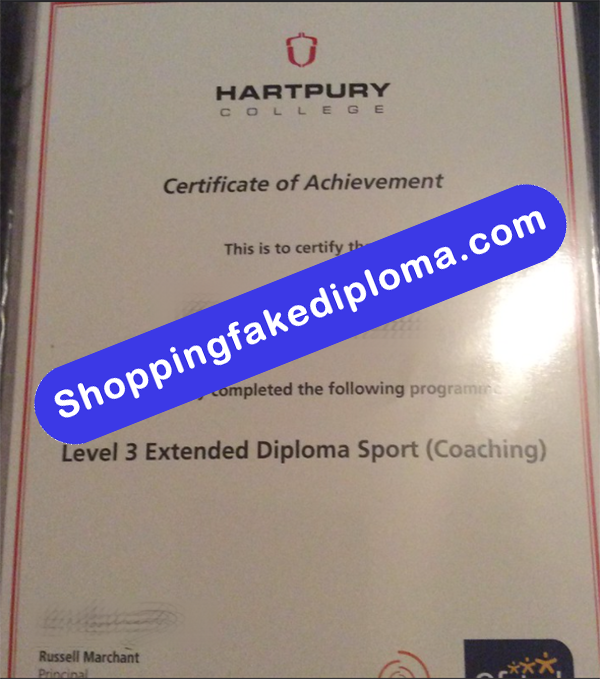 Hartpury College Diploma, Buy Fake Hartpury College Diploma