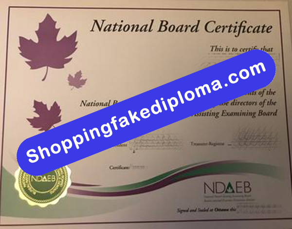 NDAEB Certificate, Buy Fake NDAEB Certificate