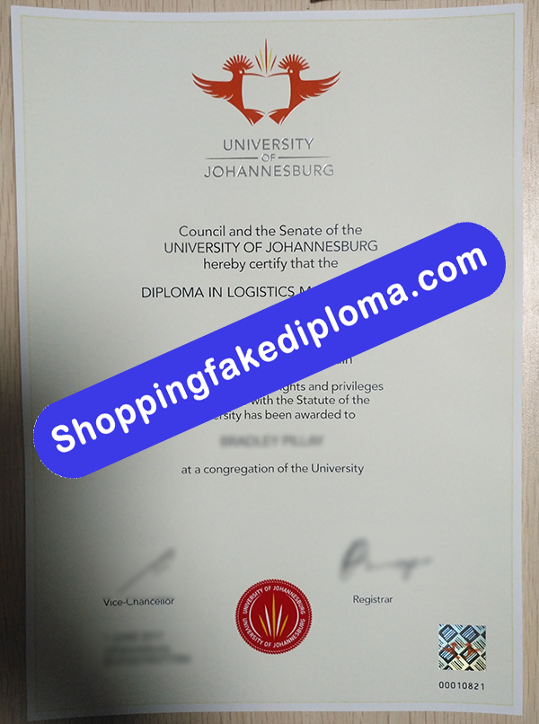 University of Johannesburgh Diploma, Buy Fake University of Johannesburgh Diploma  