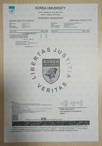 Korea University Transcript, Buy Fake Korea University Transcript