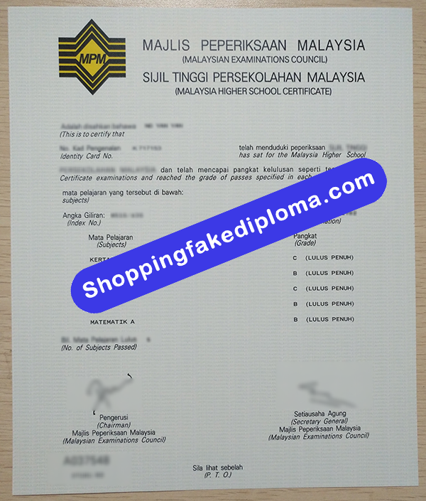 Malaysian Examinations Syndicate Certificate, Buy Fake Malaysian Examinations Syndicate Certificate 
