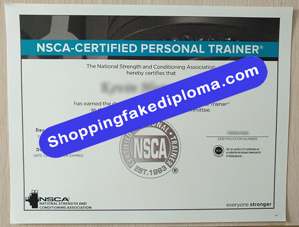NSCA Certificate, Buy Fake NSCA Certificate  