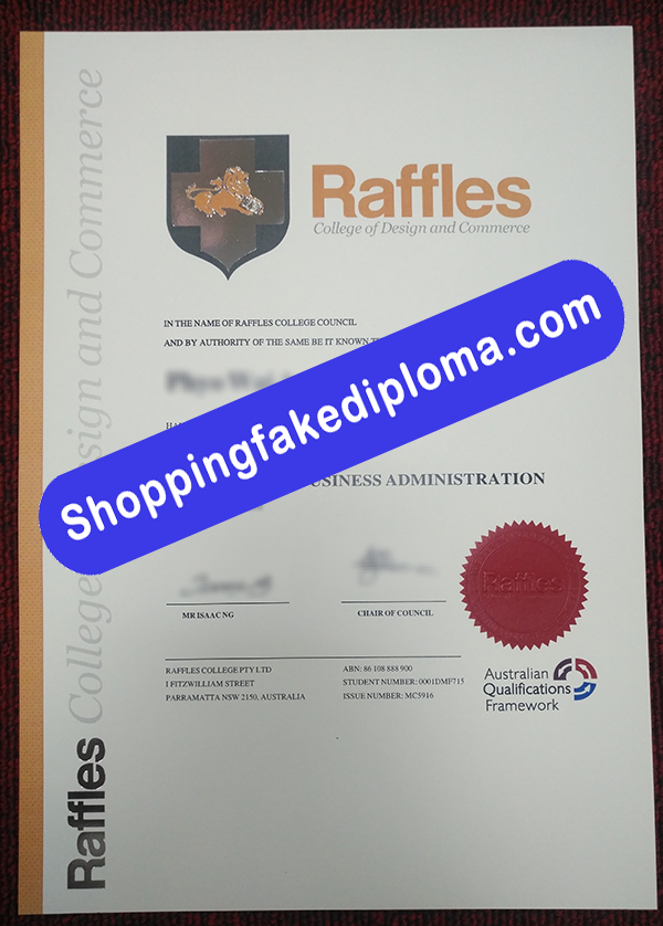 Raffles College of Design And Commerce Degree, Buy Fake Raffles College of Design And Commerce Degree
