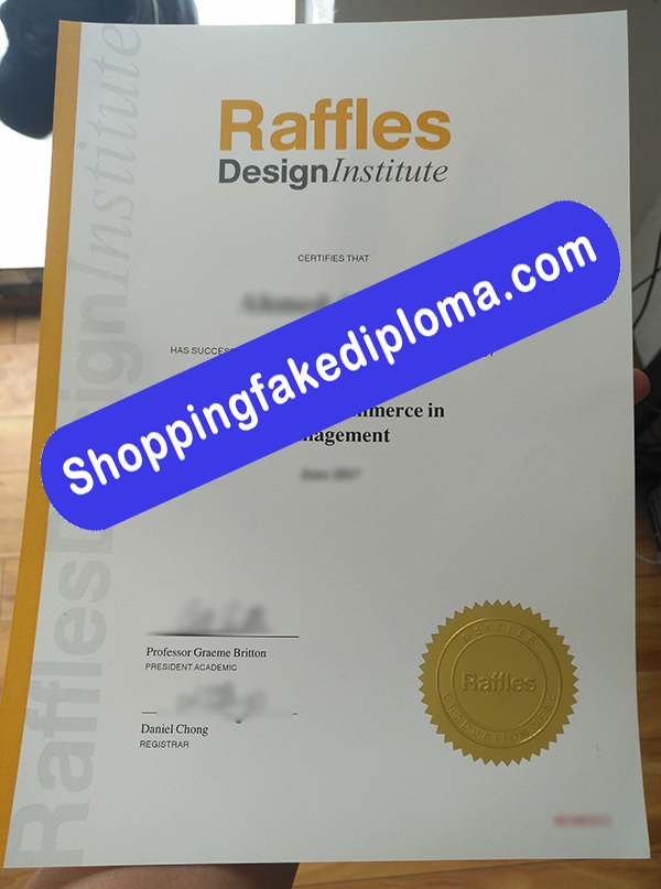 Raffles Design Institute Certificate, Buy Fake Raffles Design Institute Certificate