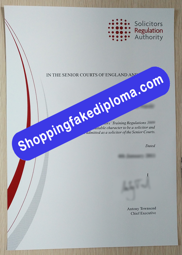 Solicitors Regulation Authority Certificate, Buy Fake Solicitors Regulation Authority Certificate