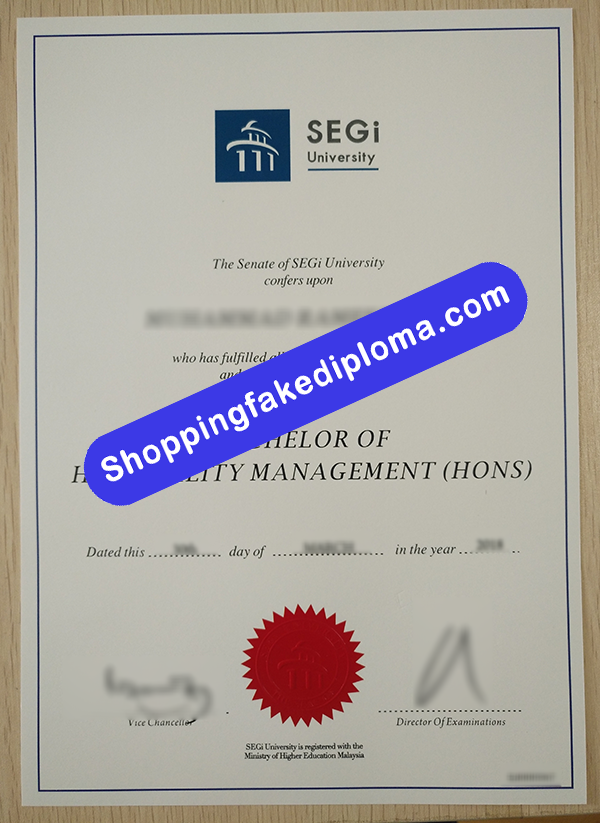 Segi University Diploma, Buy Fake Segi University Diploma