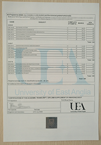 University of East Anglia Transcript, Buy Fake University of East Anglia Transcript