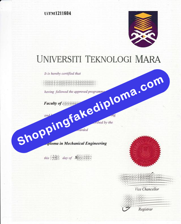 Universiti Teknologi Mara Diploma, Buy Fake Universiti Teknologi Mara Diploma 
