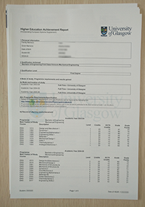 University of Glasgow Transcript, Buy Fake University of Glasgow Transcript