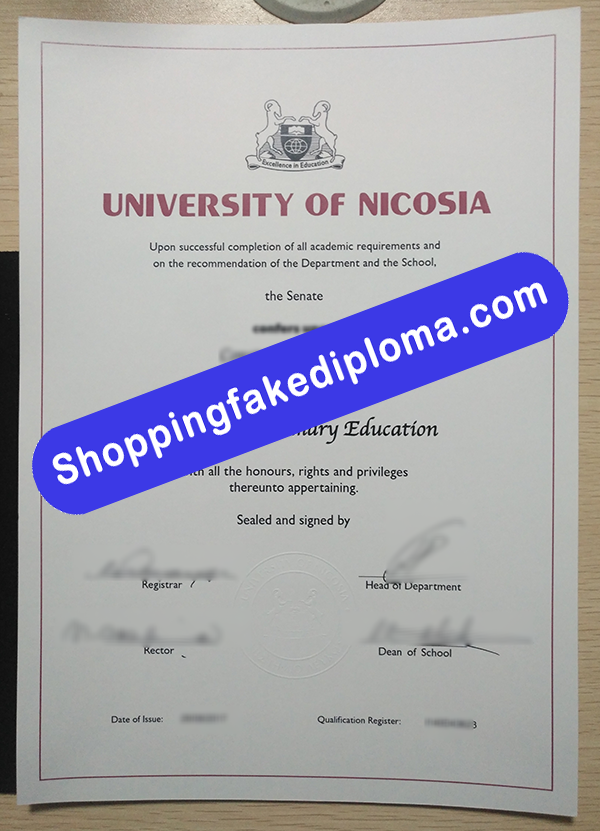 University of Nicosia Degree, Buy Fake University of Nicosia Degree