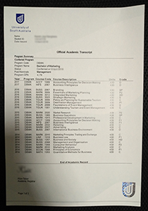 fake University of South Australia Transcript, Buy Fake University of South Australia Transcript