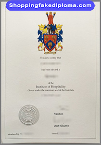 Institute of Hosptality Certificate, fake Institute of Hosptality Certificate