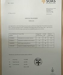Fake SOAS university of london Transcript