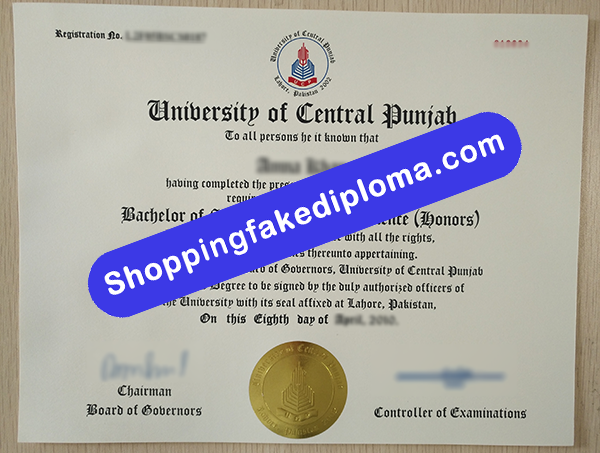University of Central Punjab Degree, Buy Fake University of Central Punjab Degree