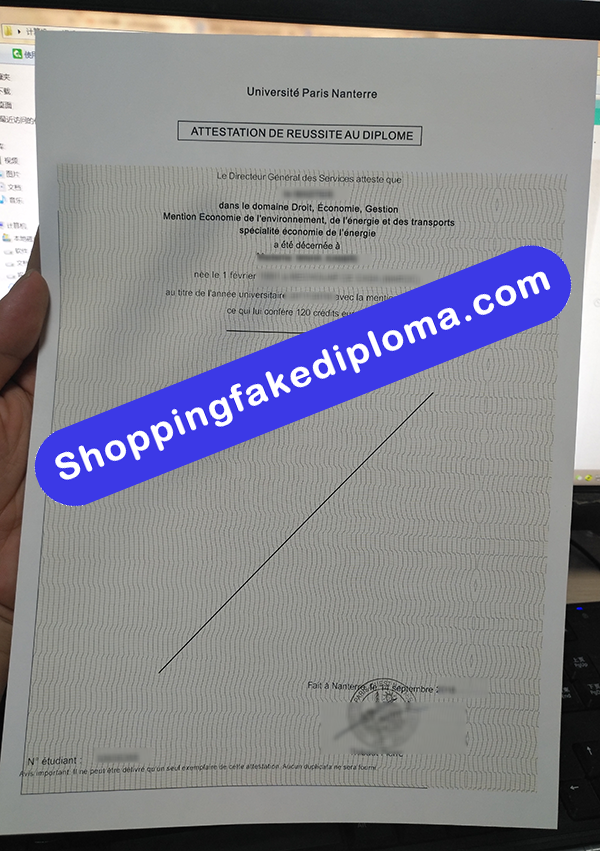 University Paris Nanterre Diploma, Buy Fake University Paris Nanterre Diploma