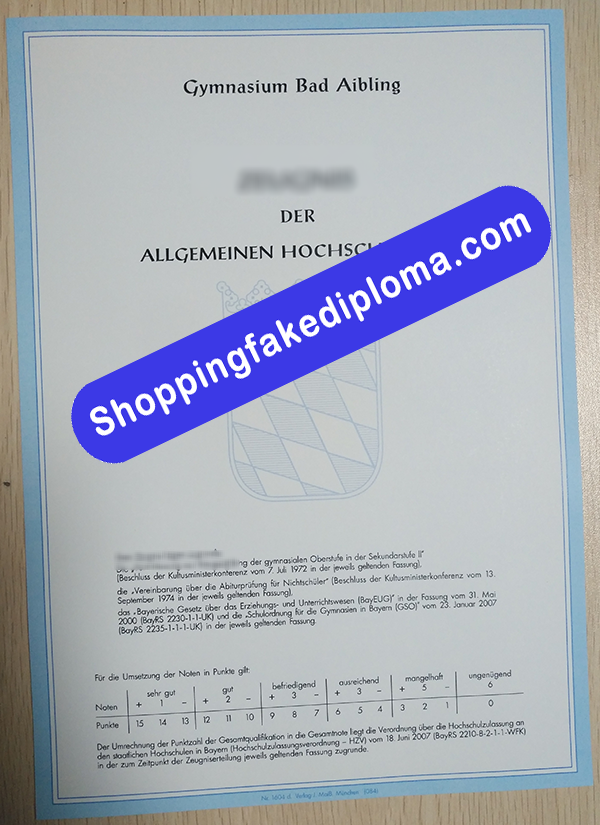 German High School Transcript, Buy Fake German High School Transcript