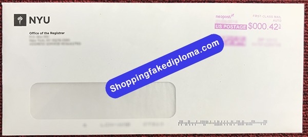 New York University Transcript Envelope, Buy Fake New York University Transcript Envelope